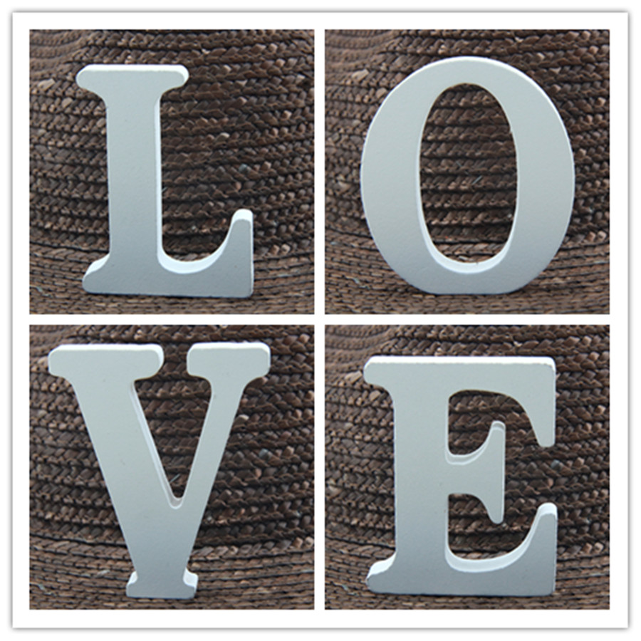 Art Craft And Design - Letras blancas de madera para decoración