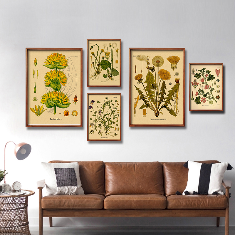 Póster Retro de plantas y flor - Art Craft Items reseña y precio