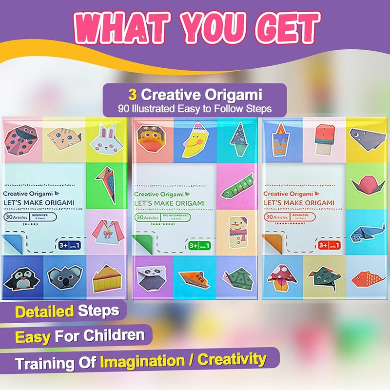 Kit de origami con 30/96 hojas - Art Craft Books reseña y precio